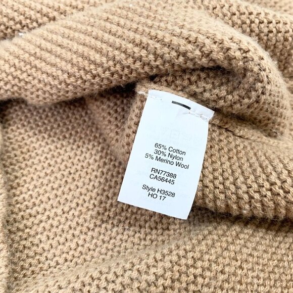 J. Crew beige oatmeal neutral heavy knit long sleeve crewneck pullover sweater - Picture 8 of 10